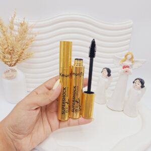 ریمل سوپر شوک پرپشت کننده و حجم دهنده مژه پوکه طلایی کد 0259